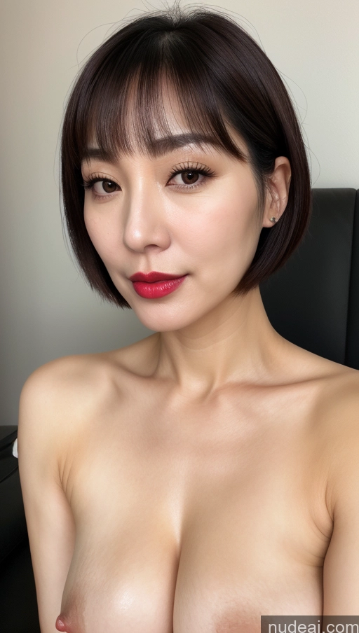 related ai porn images free for Woman One Perfect Boobs Beautiful Lipstick Fairer Skin 40s Black Hair Bobcut Korean Close-up View