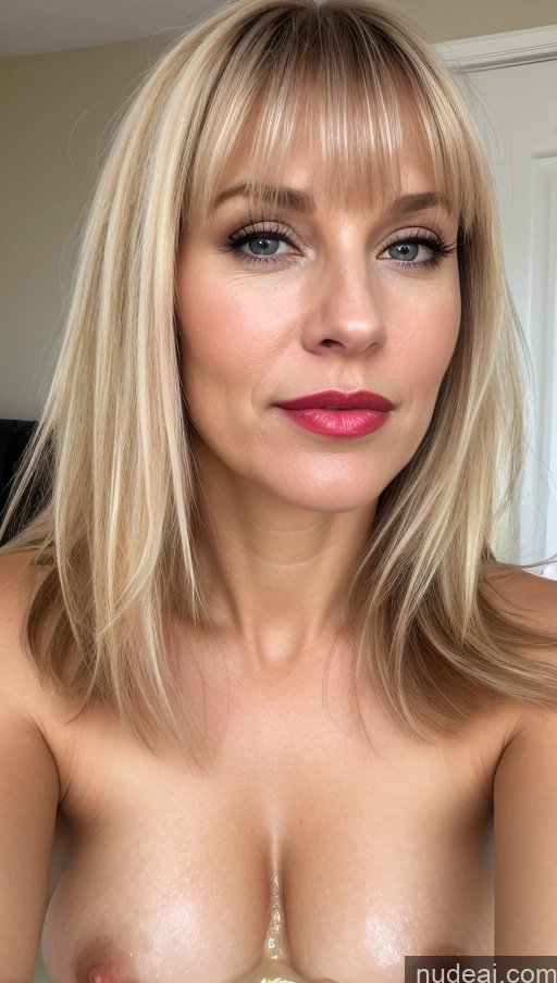 related ai porn images free for Woman One Beautiful Lipstick 40s Bangs Blonde White Cumshot Small Tits Close-up View