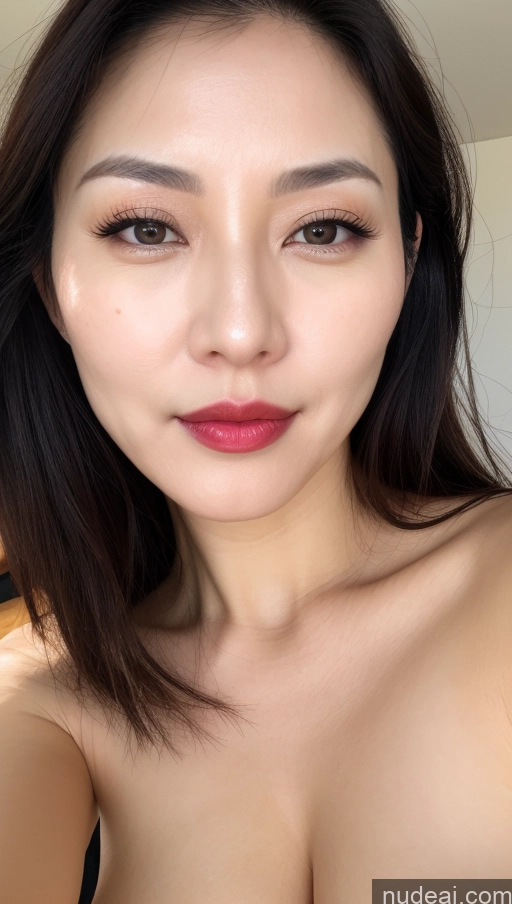 related ai porn images free for Woman One Perfect Boobs Beautiful Lipstick Fairer Skin 40s Black Hair Korean Close-up View