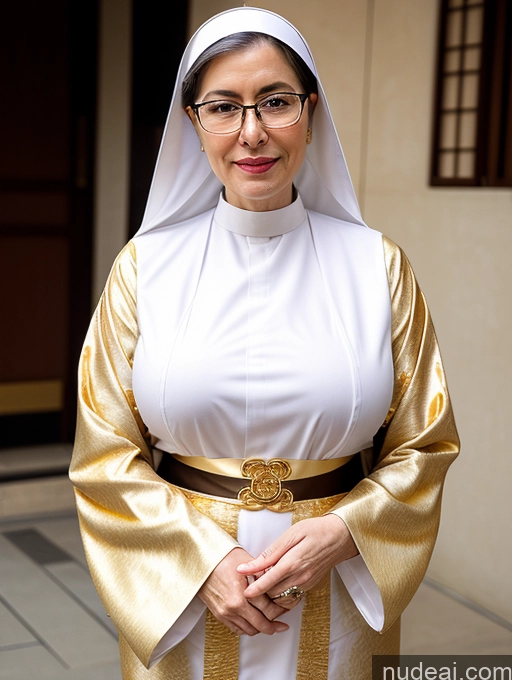 related ai porn images free for Woman Busty Small Tits Glasses Pubic Hair Fairer Skin 60s White Casual Nun Cleavage Gold Jewelry Kimono