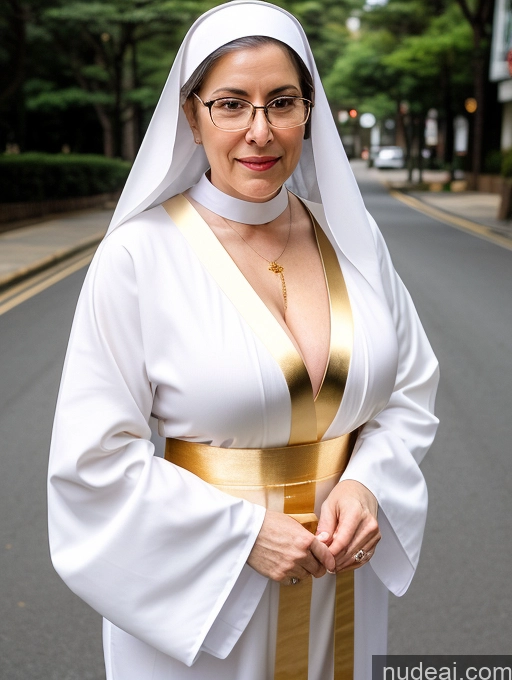 related ai porn images free for Woman Busty Small Tits Glasses Pubic Hair Fairer Skin 60s White Casual Nun Cleavage Gold Jewelry Kimono
