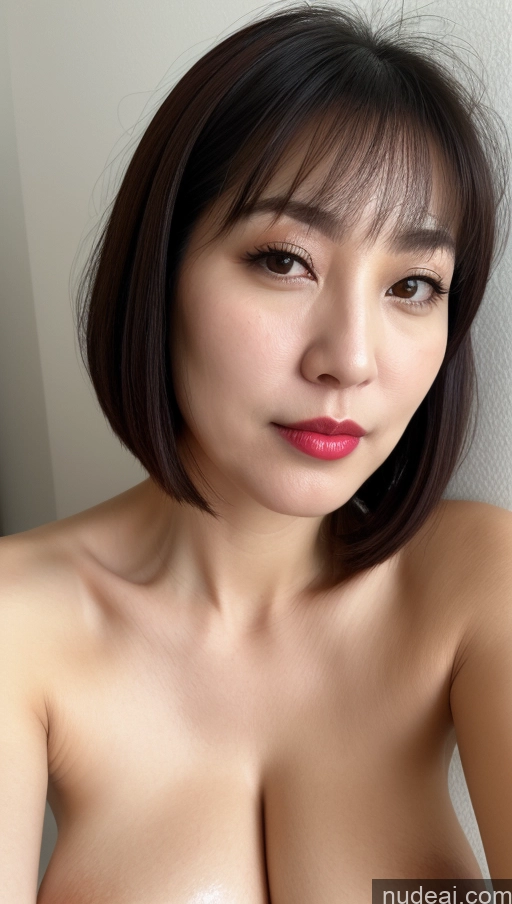 related ai porn images free for Woman One Perfect Boobs Beautiful Lipstick Fairer Skin 40s Black Hair Close-up View Korean Bobcut