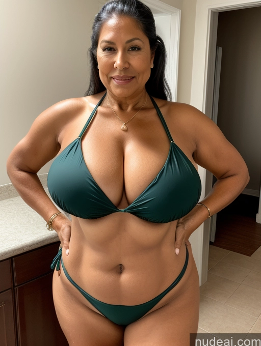 related ai porn images free for Milf One Busty Huge Boobs Thick Tanned Skin Front View Microkini Thong Native American 70s Maid Lumberjack