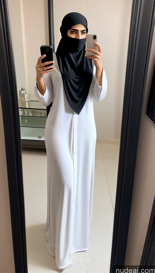 related ai porn images free for Woman One Arabic Bathroom Niqab Secretary Detailed Mirror Selfie