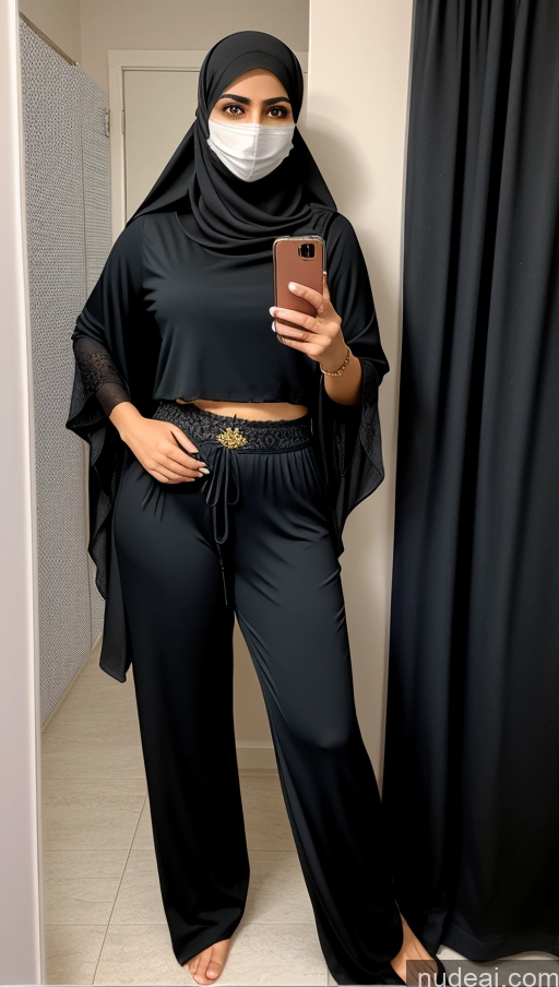 related ai porn images free for Woman One 30s Arabic Mirror Selfie Bathroom Niqab Detailed Dark Lighting Teacher Harem Pants