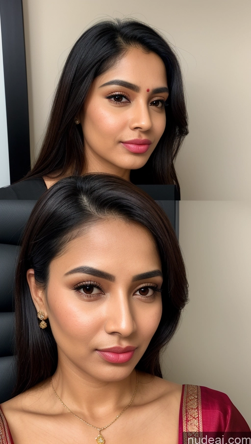 related ai porn images free for Woman One Perfect Boobs 30s Black Hair Indian Skin Detail (beta) Sari Blouse Pouting Lips Close-up View Office