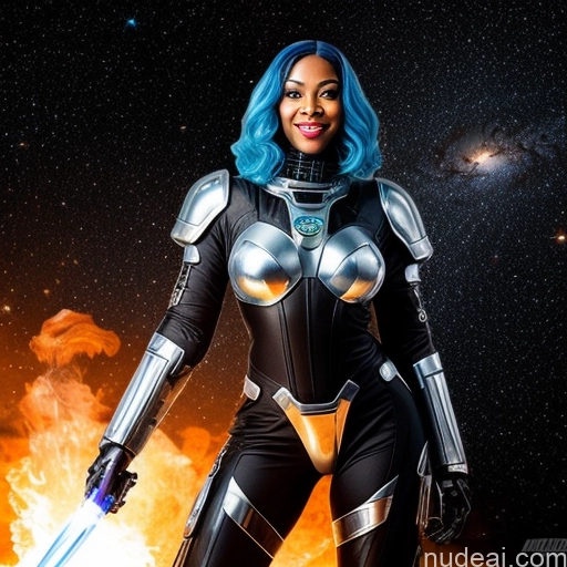 related ai porn images free for Cyborg Abs Perfect Boobs Perfect Body 30s Sexy Face Laughing Blue Hair Straight Black Hell Diamond Jewelry Space Suit Sci-fi Armor