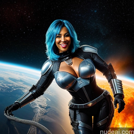 related ai porn images free for Cyborg Abs Perfect Boobs Perfect Body 30s Sexy Face Laughing Blue Hair Straight Black Hell Diamond Jewelry Space Suit Sci-fi Armor Cleavage
