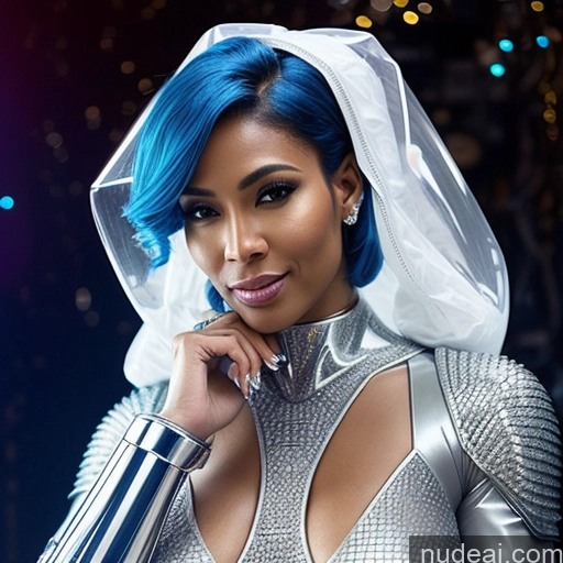 related ai porn images free for Cyborg Abs Perfect Boobs Perfect Body 30s Sexy Face Laughing Blue Hair Straight Black Hell Diamond Jewelry Space Suit Sci-fi Armor Close-up View Transparent