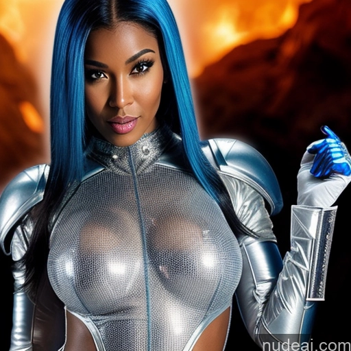 related ai porn images free for Cyborg Abs Perfect Boobs Perfect Body 30s Sexy Face Laughing Blue Hair Straight Black Hell Diamond Jewelry Space Suit Sci-fi Armor Close-up View Transparent