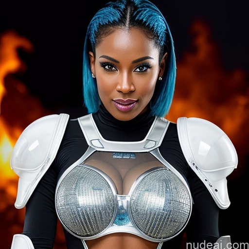 related ai porn images free for Cyborg Abs Perfect Boobs Perfect Body 30s Sexy Face Laughing Blue Hair Straight Black Hell Diamond Jewelry Space Suit Sci-fi Armor Close-up View Transparent