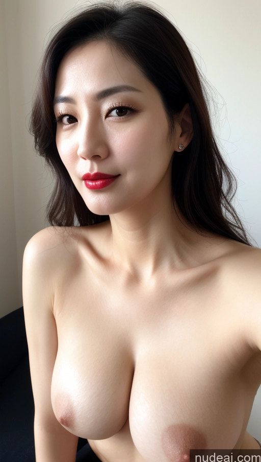 related ai porn images free for Woman One Perfect Boobs Beautiful Lipstick Fairer Skin 40s Korean Close-up View Black Hair
