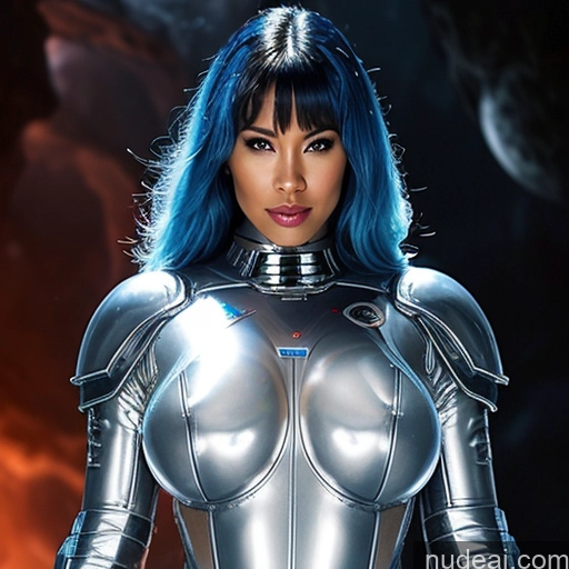 related ai porn images free for Cyborg Abs Perfect Boobs Perfect Body 30s Sexy Face Laughing Blue Hair Straight Black Hell Diamond Jewelry Space Suit Sci-fi Armor Close-up View Transparent Partially Nude Busty