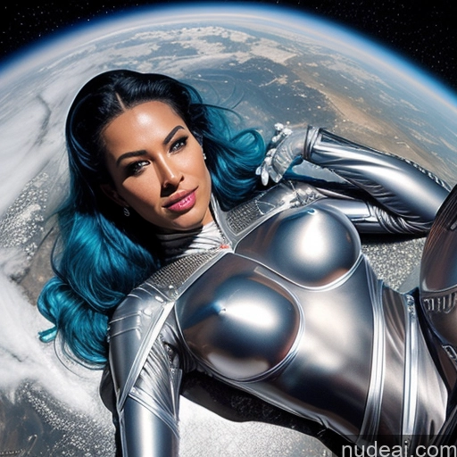 related ai porn images free for Cyborg Abs Perfect Boobs Perfect Body 30s Sexy Face Laughing Blue Hair Straight Black Hell Diamond Jewelry Space Suit Sci-fi Armor Close-up View Transparent Partially Nude Busty On Back