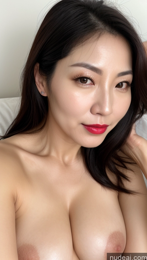 related ai porn images free for Woman One Perfect Boobs Beautiful Lipstick Fairer Skin 40s Korean Close-up View Black Hair