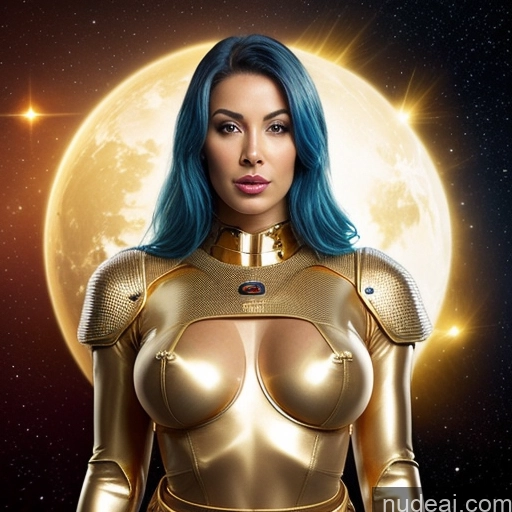 related ai porn images free for Cyborg Abs Perfect Boobs Perfect Body 30s Sexy Face Laughing Blue Hair Straight Black Hell Space Suit Sci-fi Armor Transparent Partially Nude Busty Cleavage Topless Gold Jewelry On Back Front View