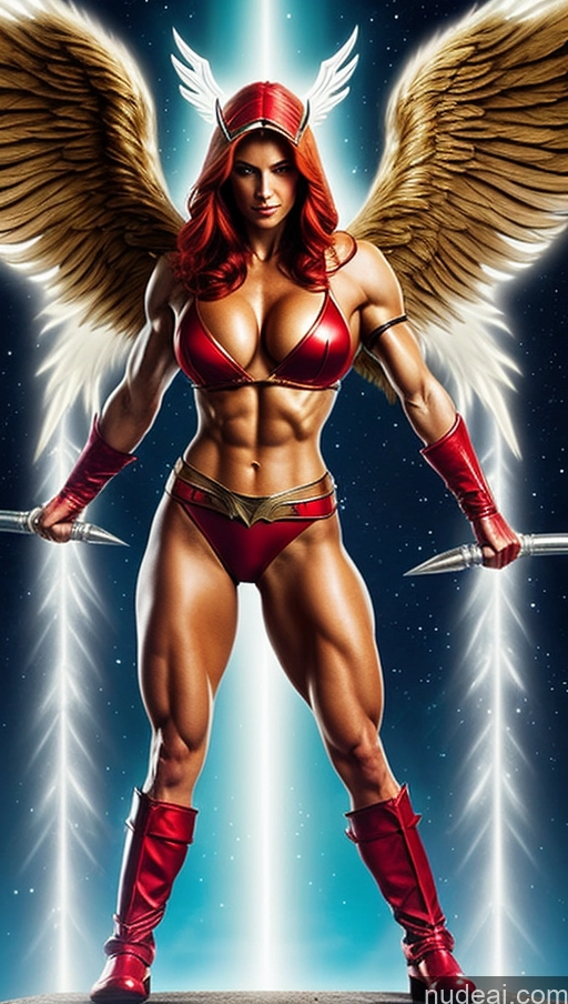 related ai porn images free for Bodybuilder Muscular Abs Busty Several Hawkgirl Angel Fantasy Armor Ginger Irish Powering Up