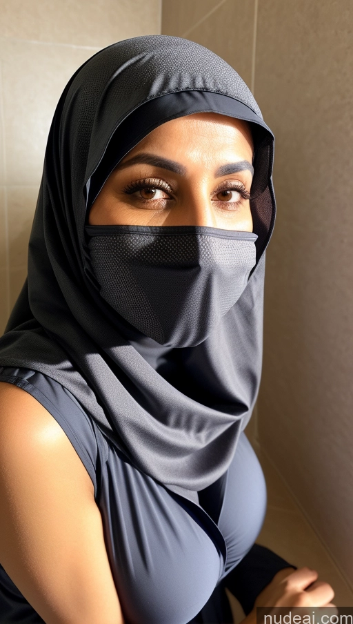 related ai porn images free for Milf One 30s Arabic Niqab Pajamas Detailed Skin Detail (beta) Bathroom Close-up View