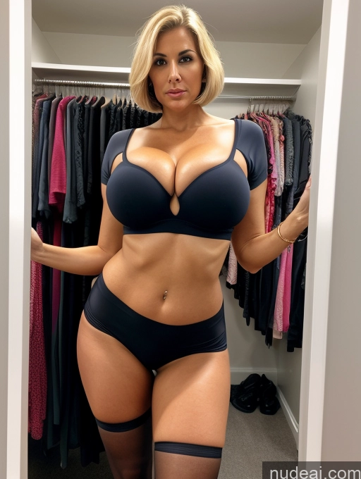 related ai porn images free for Pantyhose Blouse Tall Tanned Skin Huge Boobs Blonde Short Hair Front View Cleavage Detailed 40s Serious Milf Bright Lighting White Changing Room Bending Over Spandex Dominatrix