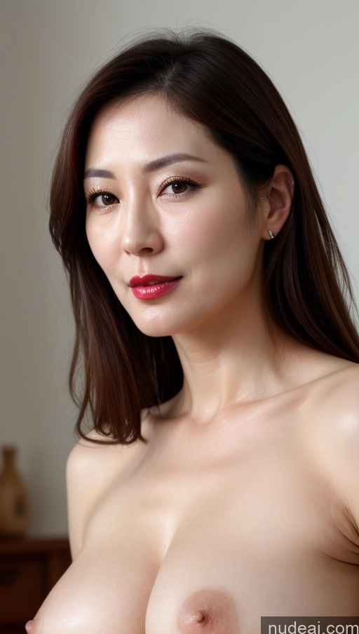 related ai porn images free for Woman One Perfect Boobs Beautiful Lipstick Fairer Skin 40s Brunette Korean Close-up View