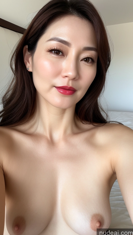 related ai porn images free for Woman One Beautiful Lipstick Fairer Skin 40s Brunette Korean Close-up View Small Tits