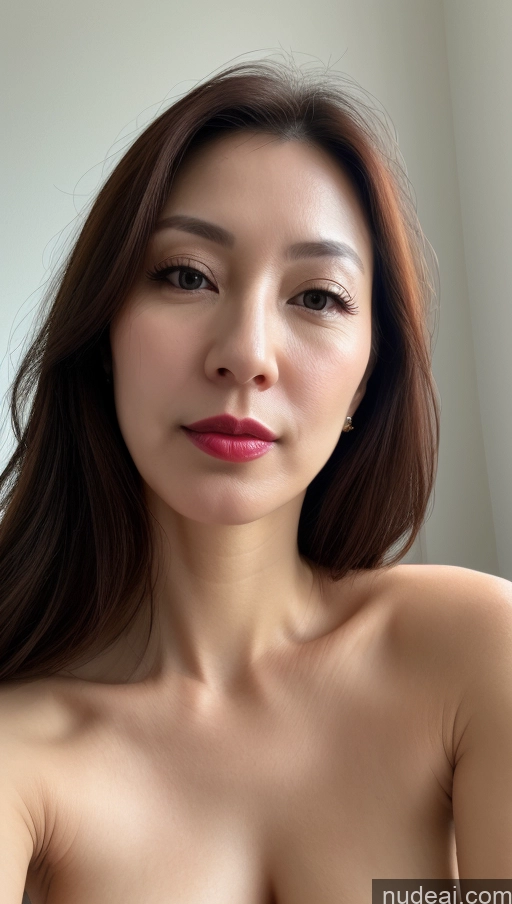 related ai porn images free for Woman One Beautiful Lipstick Fairer Skin 40s Brunette Korean Close-up View Small Tits