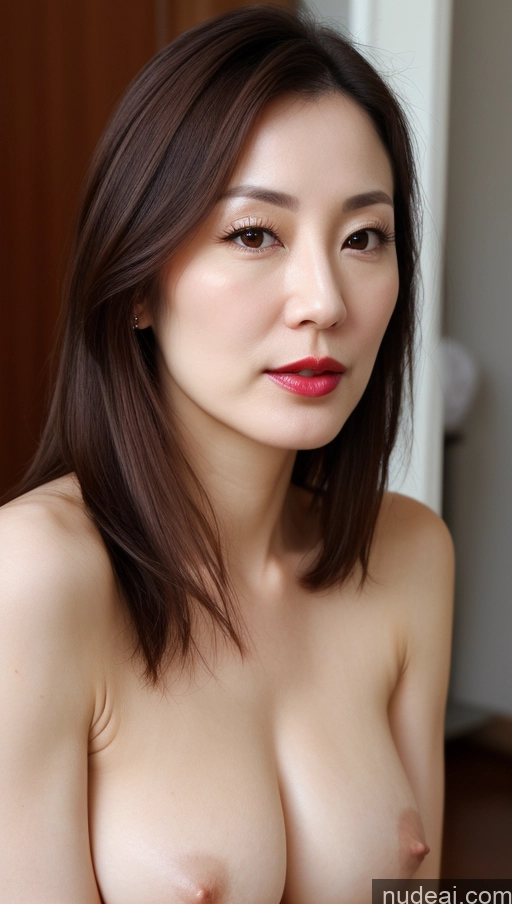 related ai porn images free for Woman One Beautiful Lipstick Fairer Skin 40s Brunette Korean Close-up View Small Tits Perfect Boobs