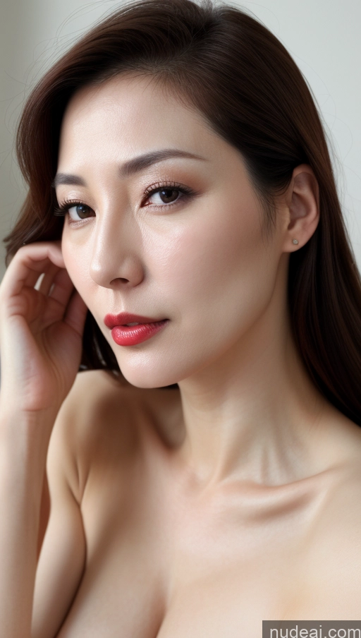 related ai porn images free for Woman One Beautiful Lipstick Fairer Skin 40s Brunette Korean Close-up View Perfect Boobs