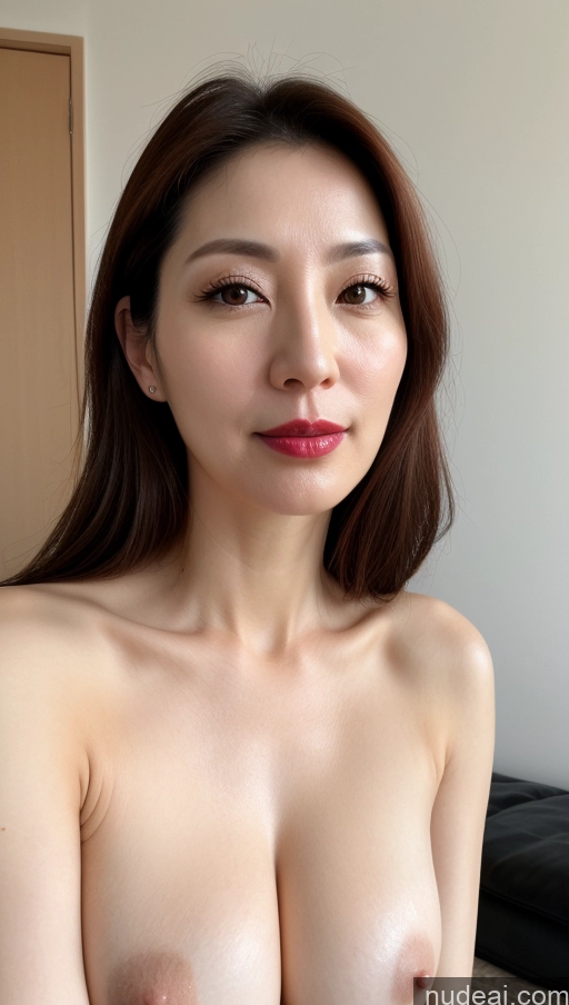 related ai porn images free for Woman One Beautiful Lipstick Fairer Skin 40s Brunette Korean Close-up View Perfect Boobs