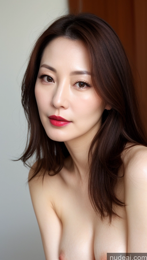 related ai porn images free for Woman One Beautiful Lipstick Fairer Skin 40s Brunette Korean Close-up View Perfect Boobs