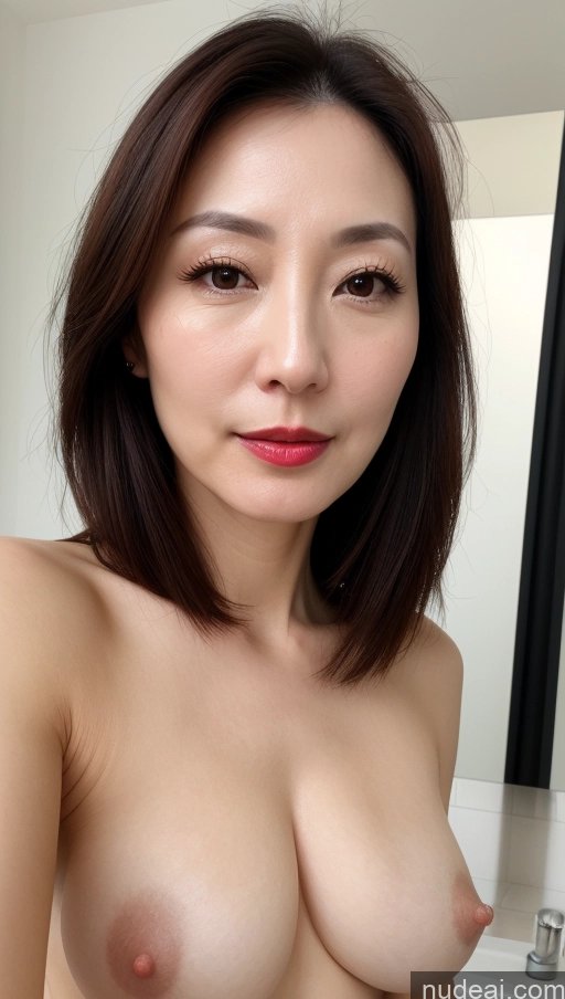 related ai porn images free for Woman One Beautiful Lipstick Fairer Skin 40s Brunette Korean Close-up View Perfect Boobs