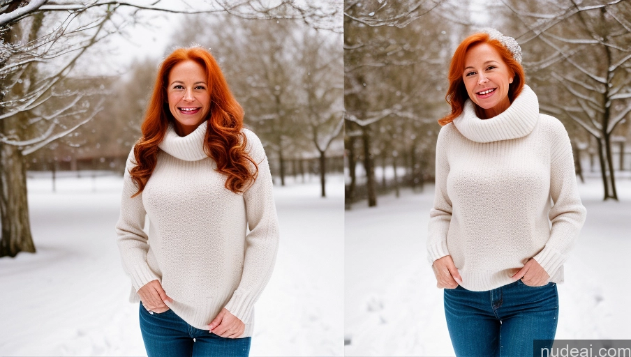 related ai porn images free for One Small Tits Small Ass 40s Happy Long Hair Film Photo Front View Ginger British Milf Sweater Snow