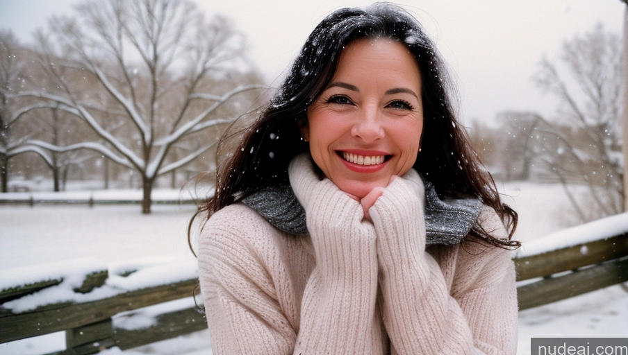 related ai porn images free for Small Tits Small Ass Happy Long Hair Film Photo Front View Sweater Snow Woman 60s Black Hair Hungarian