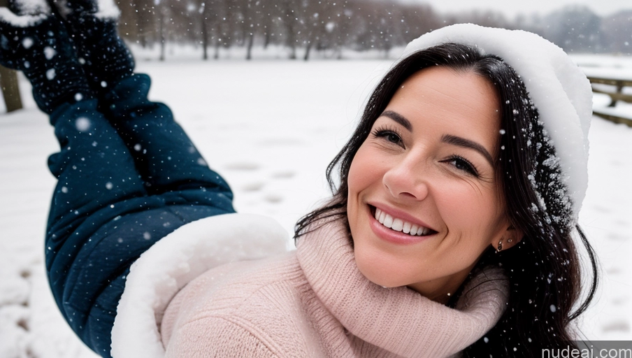 related ai porn images free for Small Tits Small Ass Happy Long Hair Film Photo Sweater Snow Woman 60s Black Hair Hungarian Close-up View