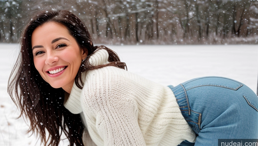 related ai porn images free for Small Tits Small Ass Happy Long Hair Film Photo Sweater Snow Woman 60s Black Hair Hungarian Close-up View