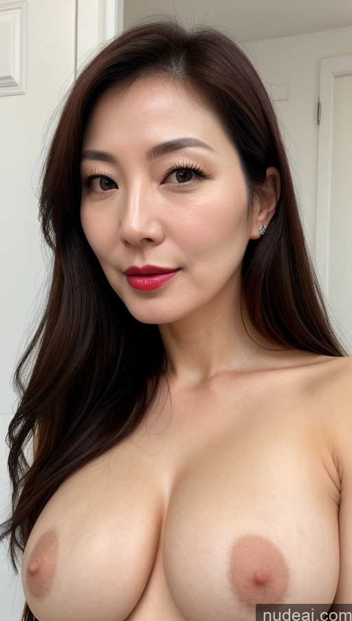 related ai porn images free for Woman One Perfect Boobs Beautiful Lipstick Fairer Skin Brunette Korean Close-up View 40s