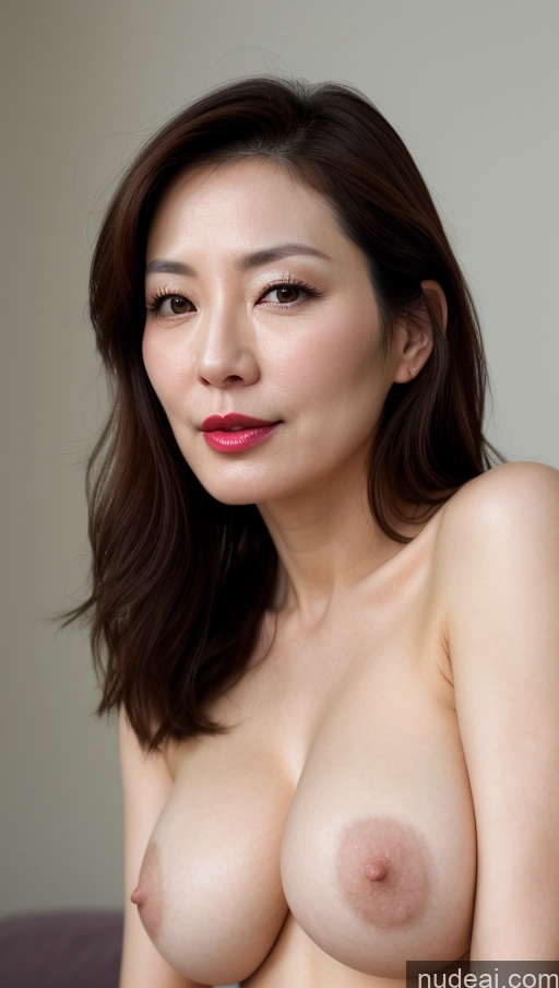 related ai porn images free for Woman One Perfect Boobs Beautiful Lipstick Fairer Skin Brunette Korean Close-up View 40s