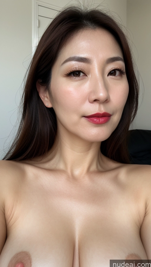 related ai porn images free for Woman One Perfect Boobs Beautiful Lipstick Fairer Skin Brunette Korean Close-up View 40s