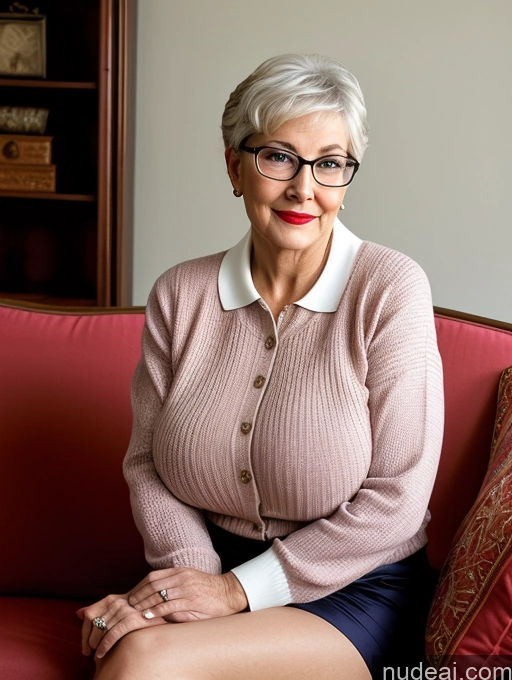 related ai porn images free for Czech Short Busty Glasses Couch Polo Detailed 80s Pixie Sweater Satin Lipstick Huge Boobs Small Tits