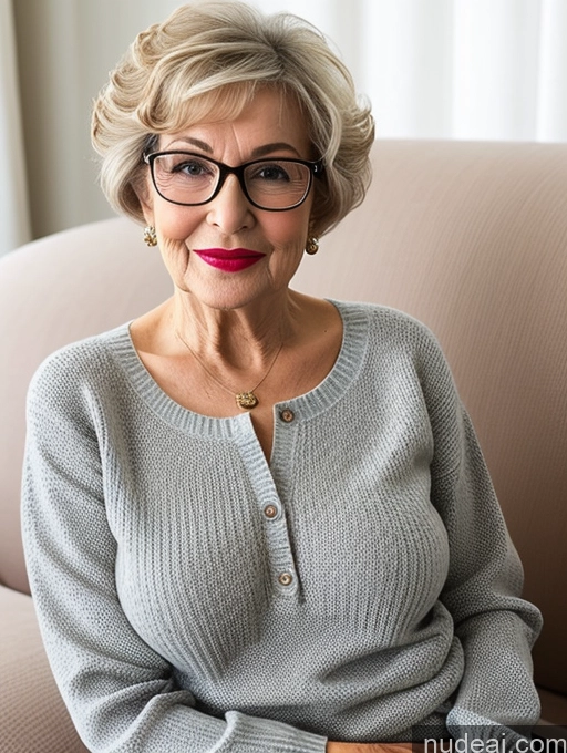related ai porn images free for Czech Short Glasses Couch Polo Detailed 80s Pixie Sweater Satin Lipstick Huge Boobs Small Tits