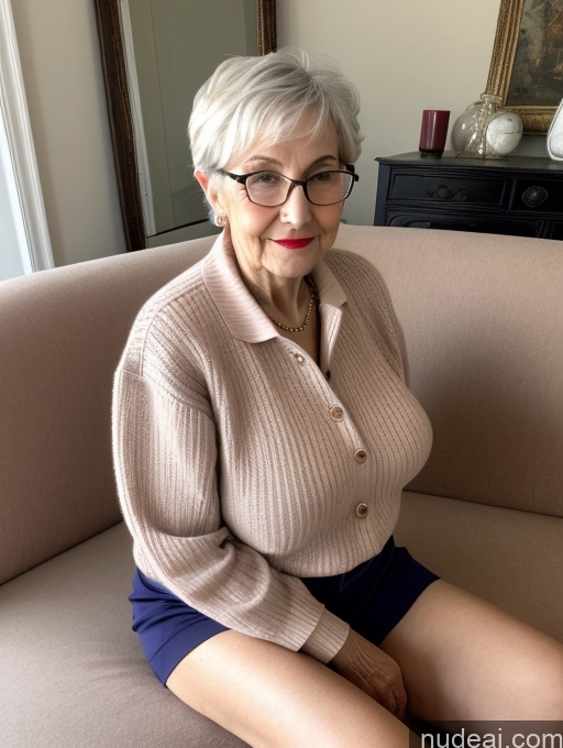 related ai porn images free for Czech Short Glasses Couch Polo Detailed 80s Pixie Sweater Satin Lipstick Huge Boobs