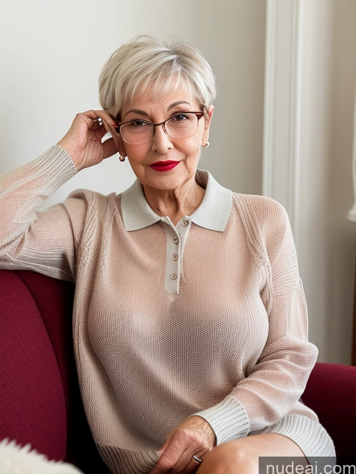 related ai porn images free for Czech Short Glasses Couch Polo Detailed 80s Pixie Sweater Lipstick Huge Boobs Transparent