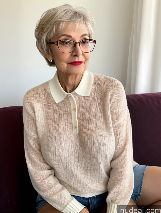 related ai porn images free for Czech Short Glasses Couch Polo Detailed 80s Pixie Sweater Lipstick Huge Boobs Transparent