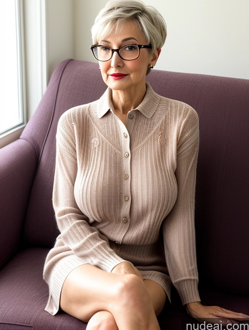 related ai porn images free for Czech Short Glasses Couch Polo Detailed 80s Pixie Sweater Lipstick Huge Boobs Transparent Dress