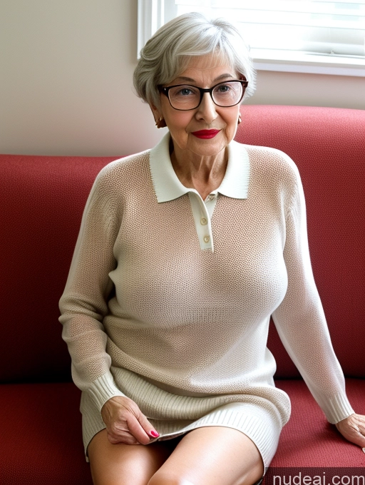 related ai porn images free for Czech Short Glasses Couch Polo Detailed 80s Pixie Sweater Lipstick Huge Boobs Transparent Dress
