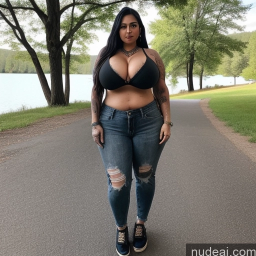 related ai porn images free for One Busty Huge Boobs Tattoos Big Ass Big Hips Black Hair Long Hair Native American Lake Casual Woman 20s Thick