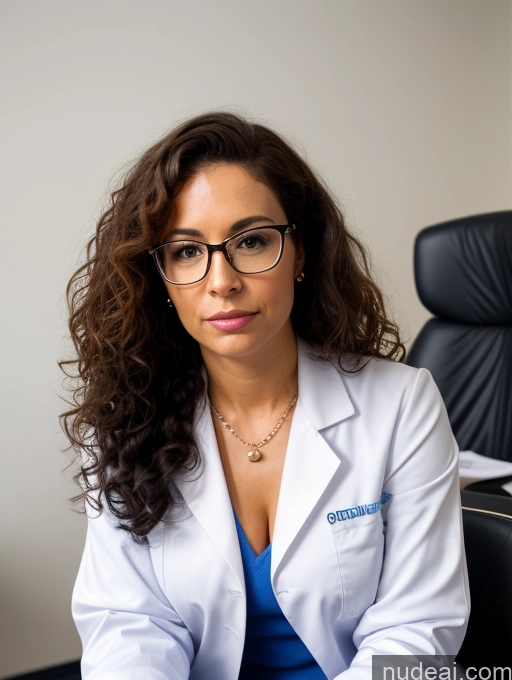 related ai porn images free for Woman One Perfect Boobs Beautiful Glasses Perfect Body Short 30s Serious Brunette Curly Hair Latina Front View Blowjob Doctor Lab Coat Pearl Jewelry Office