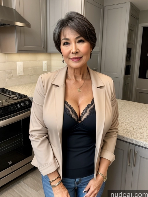 related ai porn images free for Milf Perfect Boobs Beautiful Perfect Body 70s Pixie Chinese Kitchen Bra Casual Jacket Professor Stylish Suit Cleavage Detailed Sexy Face Busty