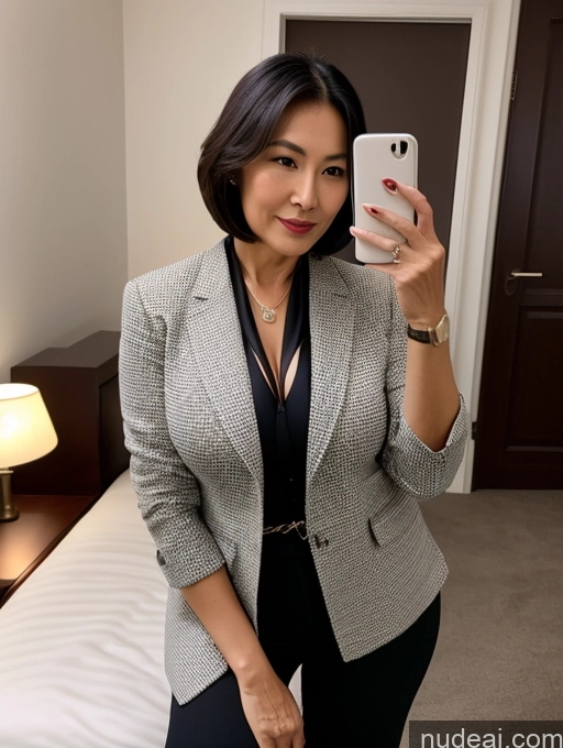 related ai porn images free for Milf Perfect Boobs Busty Beautiful 70s Sexy Face Bobcut Chinese Mirror Selfie Bedroom Jacket Suit Stylish Secretary Professor Bra Cleavage Dark Lighting Detailed