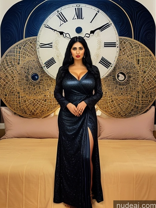 related ai porn images free for Milf One Huge Boobs 30s Black Hair Long Hair Surrealist Bedroom Front View Satin Sari Arabic